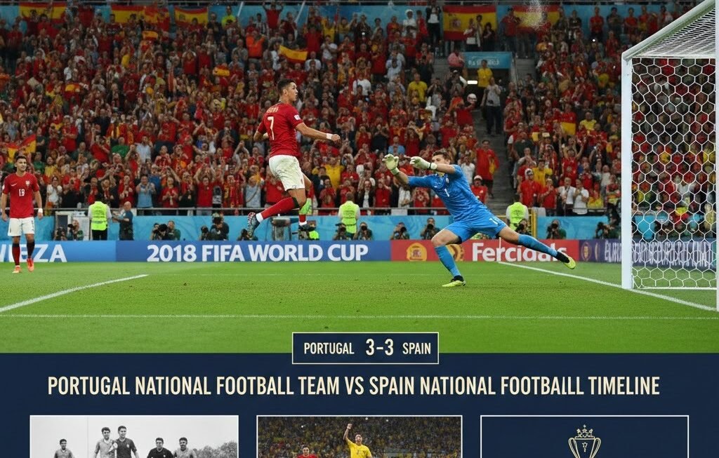 Portugal National Football Team vs Spain National Football Team Timeline